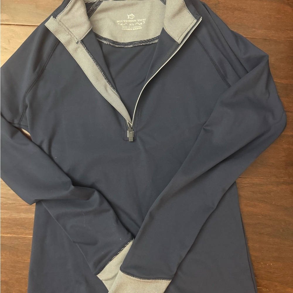 Southern Tide Blue Zip Up Jacket